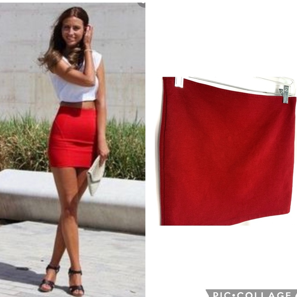 Zara Red Mini skirt M